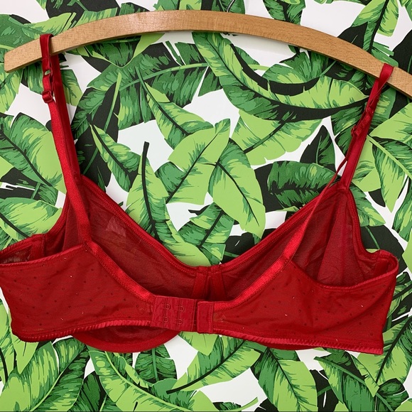 Y2K Victoria's Secret Bra Women's Size 38D Red Glitter Sexy Unlined 2000s - Picture 6 of 8